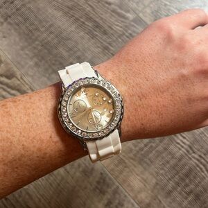 Bell & Rose silver sparkle gem watch